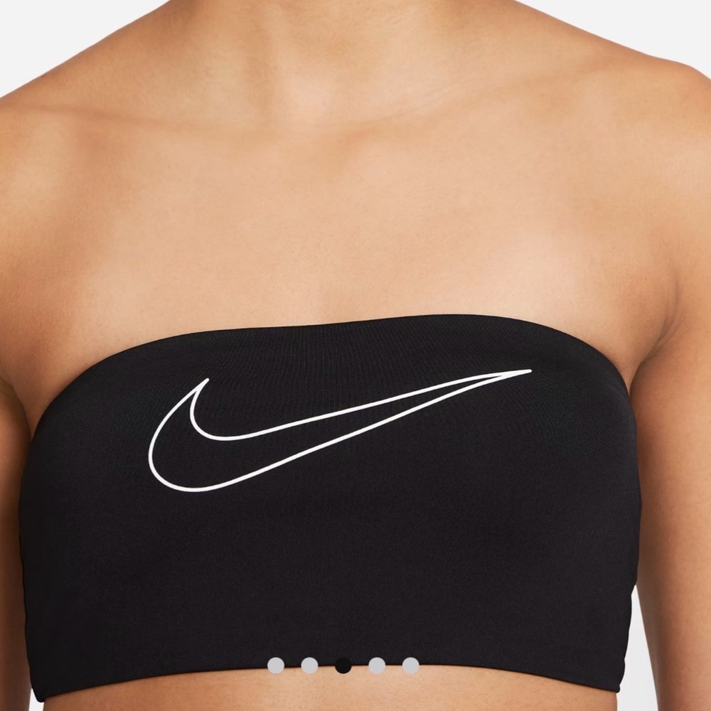Nike Black Strapless Bandeau Top